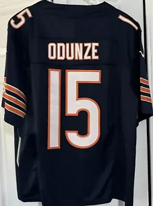 Maglia Media Roma Odunze #15 Vapor FUSE Navy Elite Qualità Chicago Bears - Foto 1 di 11