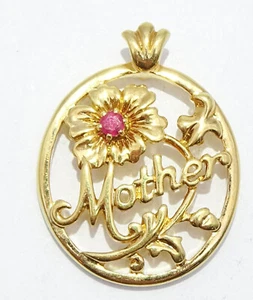 Avon Mother's Day Pendant Only Pink Stone Necklace 1 1/4" October Birthstone - Picture 1 of 7