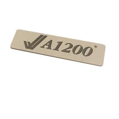 AMIGA KIT Distintivo custodia metallo logo A1200 bianco/argento per Commodore Amiga 1200 NUOVO 12688