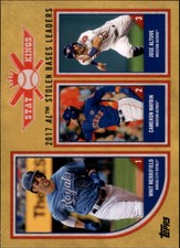 2018 Topps Big League Gold #314 Jose Altuve/Cameron Maybin/Whit Merrifield NM-MT