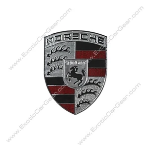Insignia personalizada Porsche Silver Hood Crest - Imagen 1 de 3
