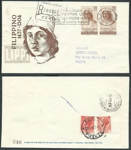 1957 ITALIA FDC VENETIA 132 LIPPI TIMBRO ARRIVO - CG - Picture 1 of 1