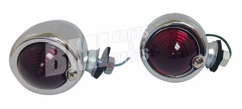 Set of 2 Chrome Bullet 12V Motorcycle Marker Turn Signal Lights Harley 68515-78 - Image 1 of 1