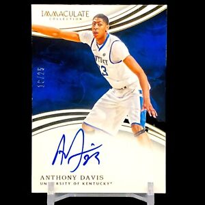 2016 Immaculate Collection Anthony Davis # 16/25 SSP On Card Auto! Kentucky