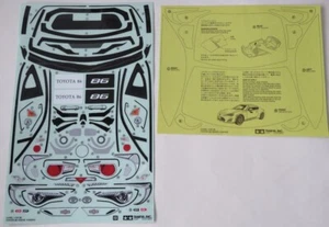 Tamiya Toyota 86 Decal Set (Stickers and Masks) NEW 9495731 58529 58530 58551 - Picture 1 of 1