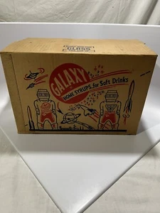 Vintage Galaxy Home Syrups Syrup Glass Bottle Box Only- Great Shape - Picture 1 of 15