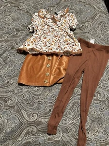 Little Lass Girls Floral Outfit Size 5 NWOT - Picture 1 of 5