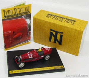 brumm 1/43 bugatti 59 tazio nuvolari con figura grand prix spagna 1934 - Foto 1 di 6