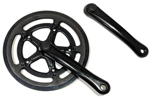 52T Chainring 170mm Aluminum Crank Arms Chainguard Crankset Black Ebike Folding - Picture 1 of 1