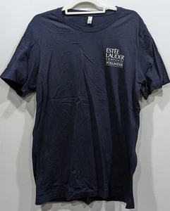 T-shirt uomo grande Estee Lauder aziende volontari blu navy cotone morbido slim - Foto 1 di 3