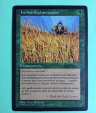 Mtg magic herbs éléphantesques elephant grass visions 1996 ext..