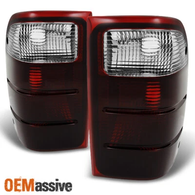 Fit 01-05 Ford Ranger Pickup Dark Red Clear Taillights Brake Lamp Replacement - Image 1 of 4
