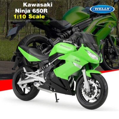 WELLY 1:10 2009 Kawasaki Ninja 650R Diecast Motorcycle Model Collection Gift - Bild 1 von 4