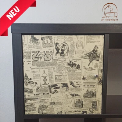 🔵🟡IKEA Kallax Einsatz Tür Regal Aufbewahrung Box Expedit 33x33 cm Newspaper - Bild 1 von 4