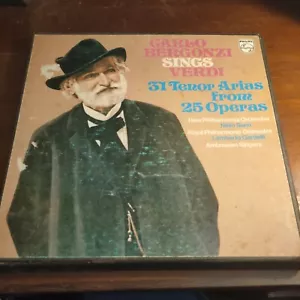 Carlo Bergonzi Sings VERDI Tenor Arias from 25 Operas - Vinyl 3 LP Box Set - Picture 1 of 10