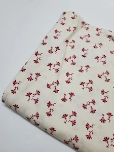 French General Fabric Rural Jardin Red Floral Cotton Reproduction FAT QUARTER - Picture 1 of 2