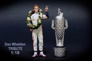 DAN WHELDON TRIBUTE RESIN FIGURE 1:18 INDY DAYTONA - Picture 1 of 4