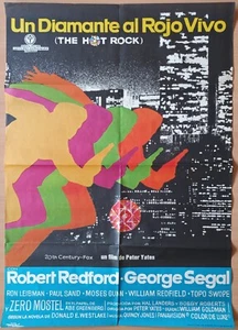 The Hot Rock ORIGINAL Spanish '72 POSTER Robert Redford George Segal MAC art! - Imagen 1 de 3