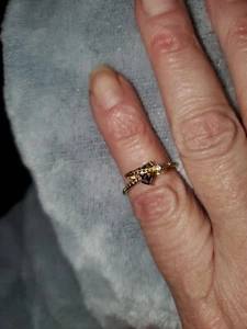 Size 6. NWT. Sizable pink tourmaline. Heart shape stone with gold. - Picture 1 of 3