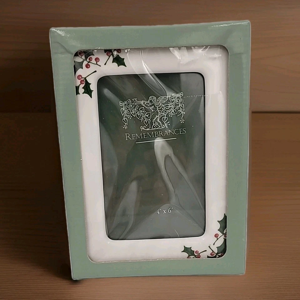 Marco Nantucket Distributions floral blanco 4x6 Foto 1 de 4