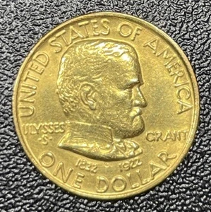 1922 Grant One Dollar Gold Commemorative Ulysses S Grant - Picture 1 of 2