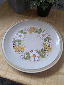 Vintage Hearthside Garden Festival Stoneware Dinner Plate-Prairie Flowers - Picture 1 of 3