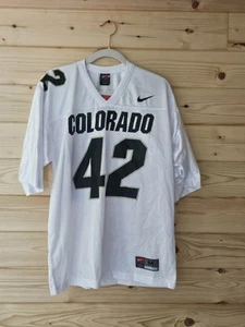 Nike Men's Colorado Buffaloes Size M White Jersey #42 Short Sleeve NWT - Imagen 1 de 2