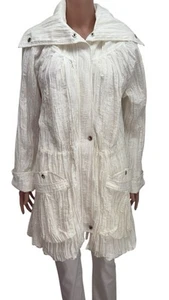 Samuel Dong- IVORY Bubble Jacket Coat Pockets Lined WOMEN'S MEDIUM - Picture 1 of 9
