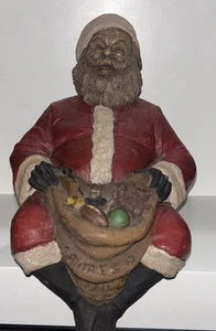TOM CLARK "Santa V" Shelf Sitter 1991 Christmas Sculpture Holiday Vintage - Picture 1 of 13