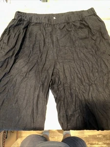 Caslon Women Elastic Linen Pull On Pants. Size XXL. Black. Wide leg. NWOT. J - Picture 1 of 9
