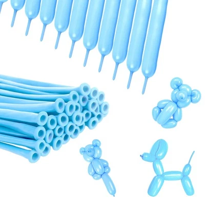 260 110 PIEZAS Globos Largos Azul Claro para Atar Globo Arco Animal Globos Ch... Foto 1 de 4