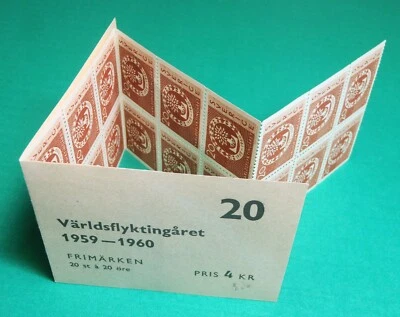 SUECIA Sverige 1960 Scott 555a Completo 4kr MNH Folleto Panel de 20 * Foto 1 de 3