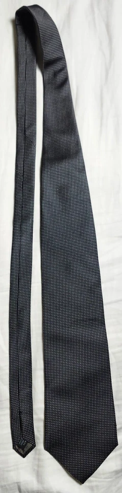 Corbata Bruno Piattelli Para Hombre Negra Pequeña Lunares 100% Seda Hecha en EE. UU. Foto 1 de 4