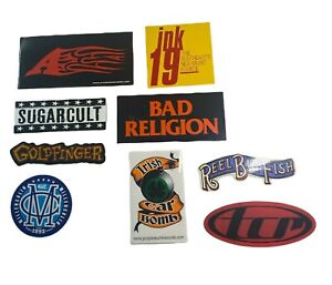 Vintage Rock Punk Retro Metal Heavy Promo Vinyl Skateboard Stickers Lot Of 9