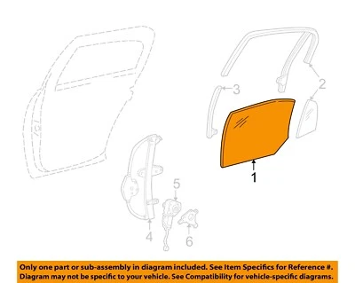 Lincoln FORD OEM 05-11 городской автомобиль стекло задняя дверь окно слева 3W1Z5425713AA - Изображение 1 из 2