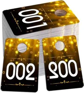Number Tags for Live Sales,1.7" x 2.5" Normal and Reverse Mirror Image,Number... - Picture 1 of 7