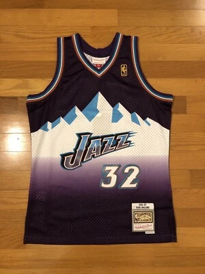 New L Mitchell & Ness Utah Jazz Karl Malone Away Jersey Men 1996-1997 Swingman - Image 1 of 4
