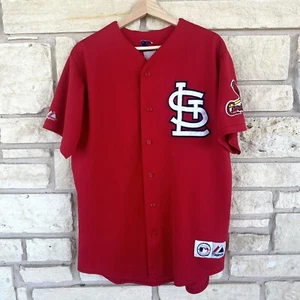 Vintage 90s St Louis Cardinals Jim Edmonds #15 Authentic Majestic MLB Jersey Med - Picture 1 of 7