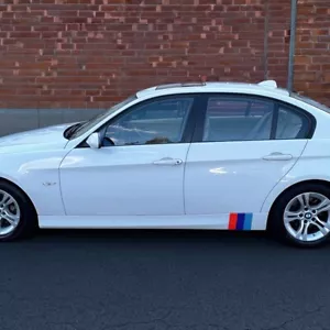 M Style SideSkirt Hash Mark Racing Stripe Rally Decal Kit For BMW 3 Series - Picture 1 of 3