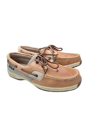Sapato Eastland Solstice Feminino Barco Deck Tamanho 6.5 Couro Marrom Clássico Preppy NOVO - Imagem 1 de 4