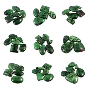 100% Natural Wholesale Lot Ruby Zoisite Loose Cabochon Gemstone AANG5327-5338 - Picture 1 of 12