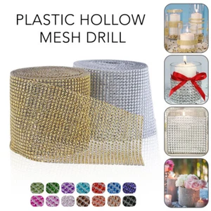 1/10 Yard Strass Netz Rolle Strass Glitzer Band Handwerk Party Hochzeit Dekor - Bild 1 von 29