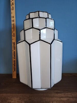 Globo de luminária de arranha-céu modernista Art Deco Kopp meados do século - Imagem 1 de 3