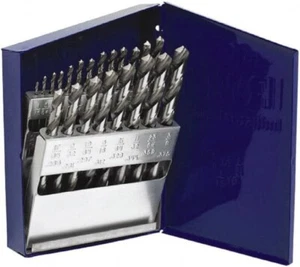 IRWIN 21PC COBALT ALLOY STEEL H.S. DRILL BIT SET SIZES: 1/16" THRU 3/8" #63221 - Foto 1 di 2