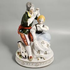 Vintage Occupied Japan Porcelain Hand Painted Man Lady Victorian Style Figurine