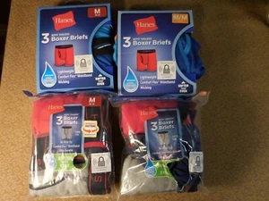 4- Packages MIP Hanes Boys 3 Pair Boxer Briefs Size Medium ( 10-12) 12 Pr total - Picture 1 of 5