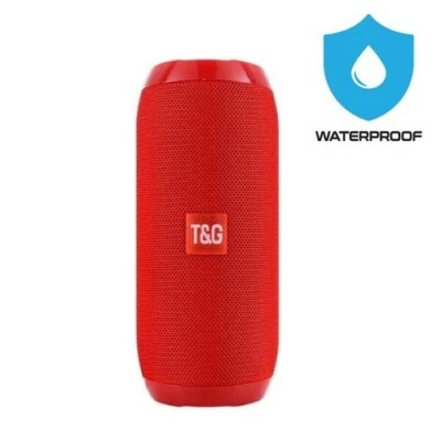 T&G Bluetooth Speaker Wireless Portable Waterproof Outdoor Loud Stereo Bass FM RED