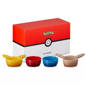 Le Creuset Colección Pokemon 2º Mini Plato 4 Piezas Set Pikachu Eevee Ball NUEVO - Imagen 1 de 7