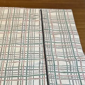 2 fundas de almohada estándar de poli/algodón vintage a cuadros verde terracota tostado - Imagen 1 de 4