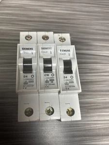 Siemens Circuit Breaker, 5SX2, 5SX21 C10 D4 rail mount 230-400v - Picture 1 of 6